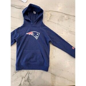 HOMAGE Blue Pullover Hoodie with Red Logo Tag